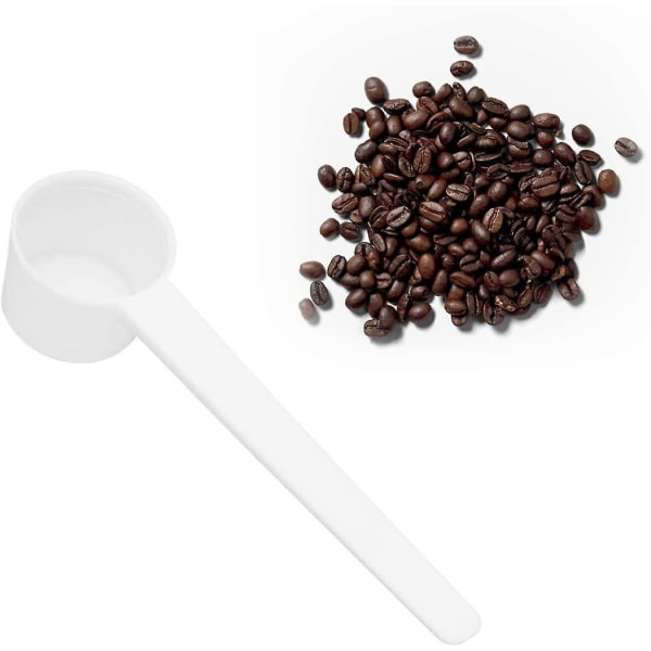 Tesked Mätskedar Långt handtag Mätskopa Köksmätverktyg för kaffesockerkryddor (15st, vit)