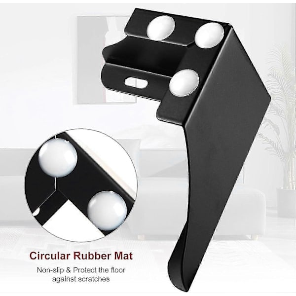 3 tommer møbelben i metal, sæt med 4, robuste møbelfødder minimalistisk design sofben