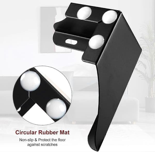 3-tommers møbelben i metall, sett med 4, solide møbelføtter minimalistisk design sofeben