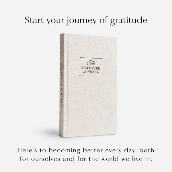 The Gratitude Journal - Fem minutter om dagen for mere lykke, positivitet, bekræftelse, produktivitet, mindfulness og egenomsorg (beige)