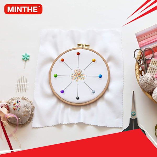 MINTHE™ Ompelimneet, 100 kpl, Ompelimneet, Pukeutumisen ompelimneet, Ompelimneet pukeutumiseen, Värilliset ompelimneet, Peittoompelimneet, Kangasompelimneet Multi Color