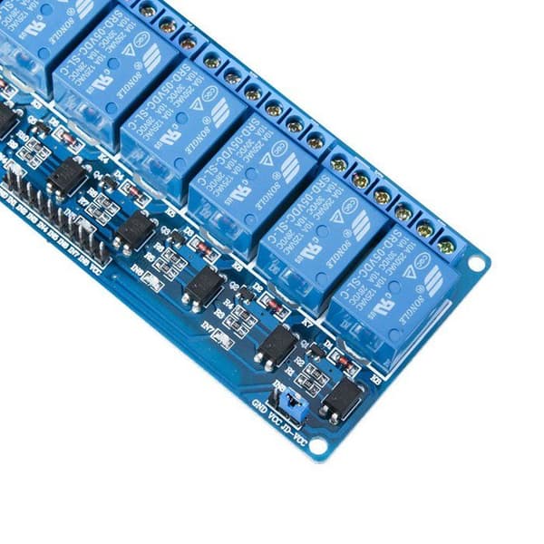 5V DC 8-kanals relämodul med optokopplare för Mega 1280 DSP Arm PIC AVR STM32 Raspberry Pi
