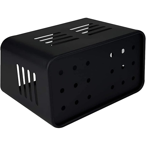 Osastoitu metalliaterimlaatikko, aterimien valutusastia 9 x 16 x 13,5 cm, pystysuora työkalujärjestäjä keittiön pöytätasolle ja pöydälle (musta)  (HY)