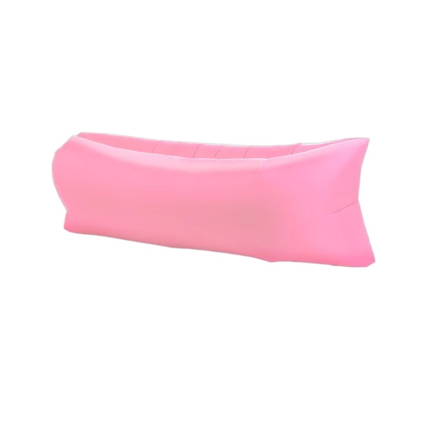 Uppblåsbar soffa, portabel, vattentät och läckagesäker, lazy bag, luftsoffa, uppblåsbar bänk, lämplig för utomhuscamping, strand, trädgård pink