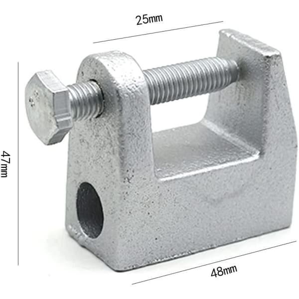 Balkklämma - Galvaniserat stål - 4-pack - 25 mm öppning - Maxbelastning 2500N