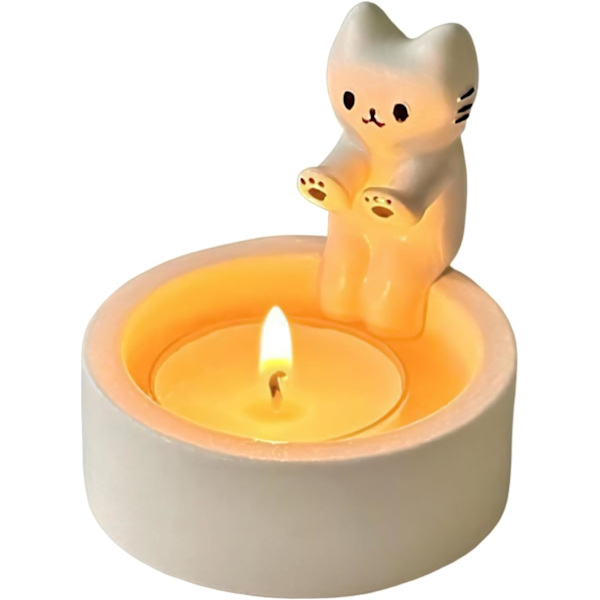 Kattung Ljusstake Värmande Tassar Katt Tealight Hållare Värmande Händer Rolig Djur Tealight Hållare (Inga Ljus) Söta Katt Tealight Hållare (Stil A Style a