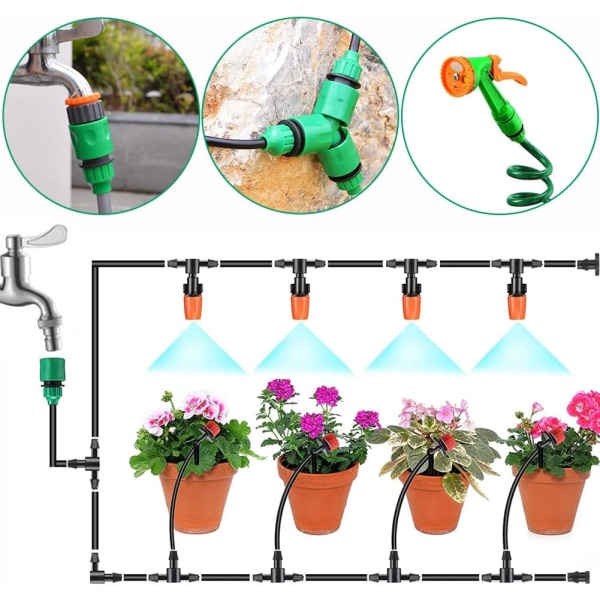 PAORHS Trädgårdsslang Rör Envägsadapter Krankoppling Passform för Bevattning 6-pack Green pipe connector 6pcs