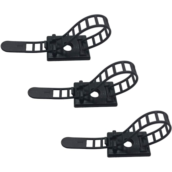 25 Pieces Cable Clips The Adhesive Cable Ties, Adjustable Nylon Cable Zip Ties and Adhesive Cable Clips with Optional Screw Mount