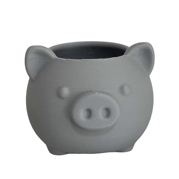 PLA Gris Planteholder - til Hjemmet - med Drenering Grey