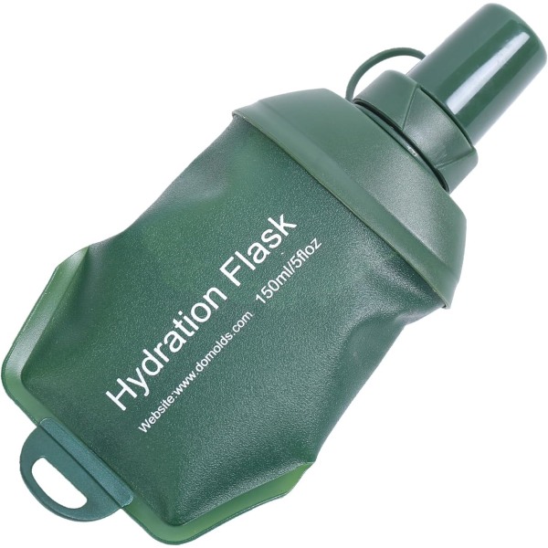 150ML Myk Flask, TPU Foldbar Løpehydreringsflaske, Myk Sammenleggbar Vannflaske for Hydreringspakke Sykling Maraton Løping Fotturer Green 150ml