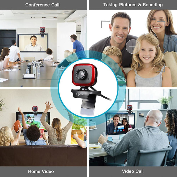 Usb Webcam Datakamera 480p Med Lydabsorberende Mikrofon For Pc Laptop