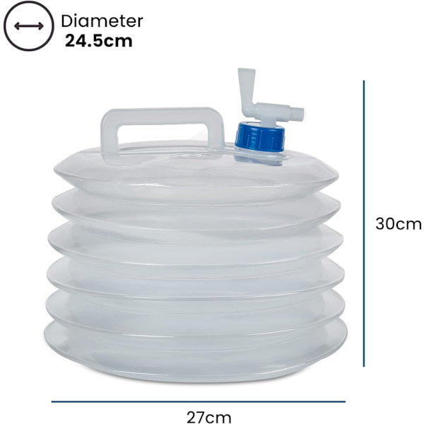 10L Stor hopfällbar vattenbehållare hopfällbar vattenhink vattenbärare camping utomhusbruk nöd bärbar plast vattenförvaringsflaska BPA