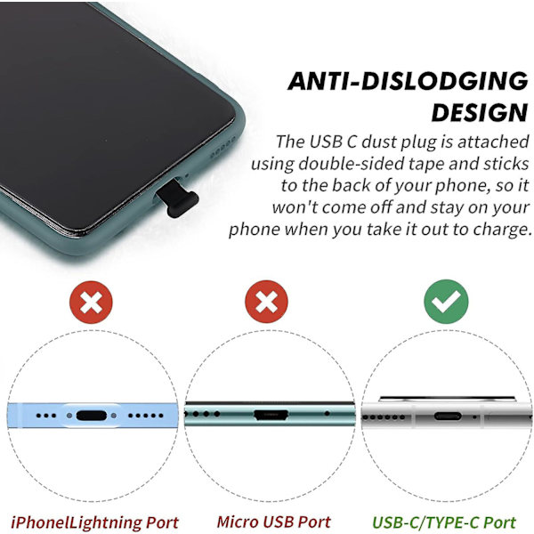 5 stk. (bjørneform) Silikone støvpropper til USB C-port Støvpropper til mobiltelefon og smartphone