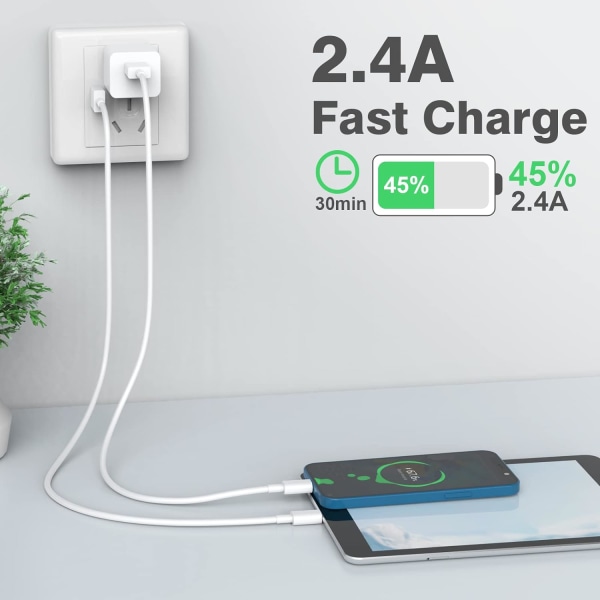 iPhone-laturikaapeli, 4 kpl 3FT/1M MFi-sertifioitu Lightning-kaapeli Apple Fast Charging -kaapeli yhteensopiva iPhone 14 13 12 11 XS XR X Pro Max Mini 8