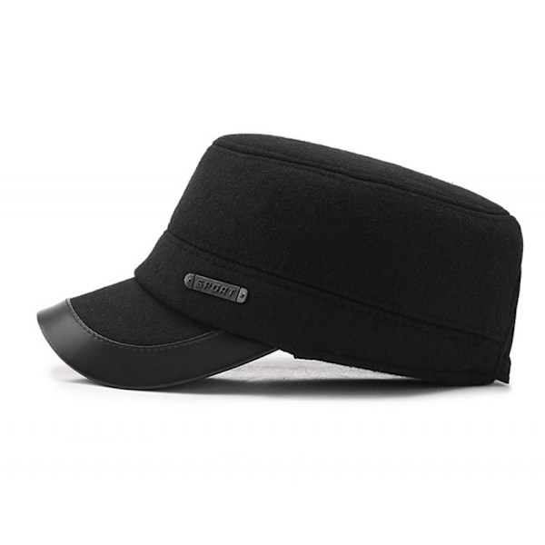Dotpet Vinterlue for menn for hodeomkrets 57 til 61 cm (svart)