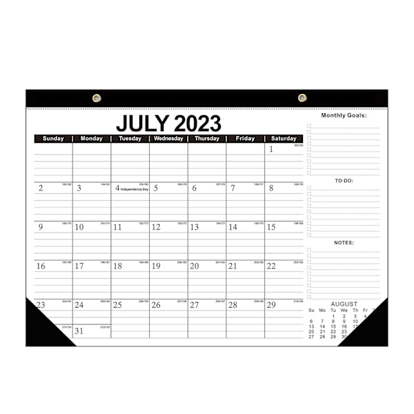 Hjemmeplanlegging 2023-2024 Notatseksjon Enkelt å henge Tykt papir Skrivebordskalender