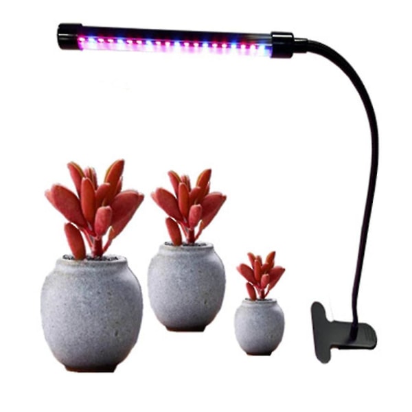 Växttillväxt USB-klämma Dimning Timing Full-spectrum Inomhusplantering Fröplanta Kompletterande Ljus Imitation Sollampa