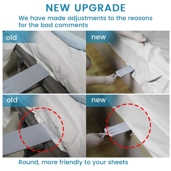 Sengebretteverktøy, sammenleggbare padler for å lage sengen for enklere lakenskifteassistent, madrassløfter for å skifte laken Sengetilbehør (1 stk.