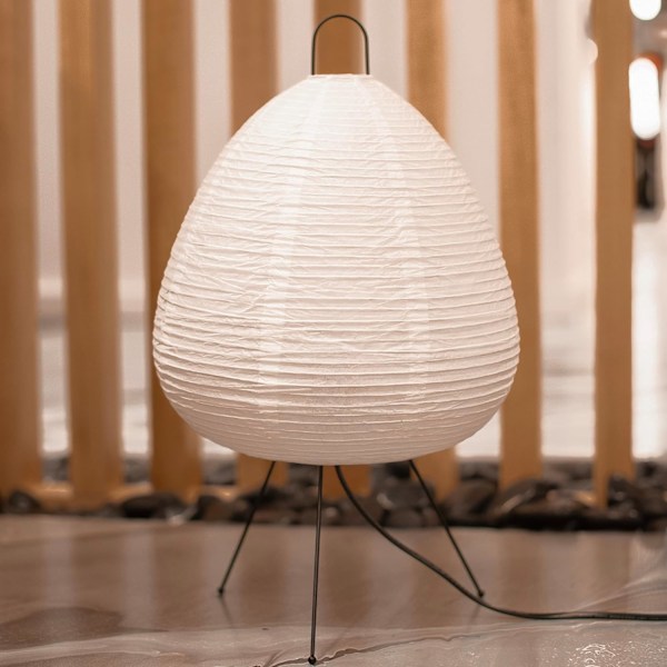 Nogy• Akari Noguchi Dimbar Japansk Papirlyktlampe • Koselig Japandi-stil Papirlampe • Lyktlampe • Japansk Papirlyktlys • Rispapir Table Lamp