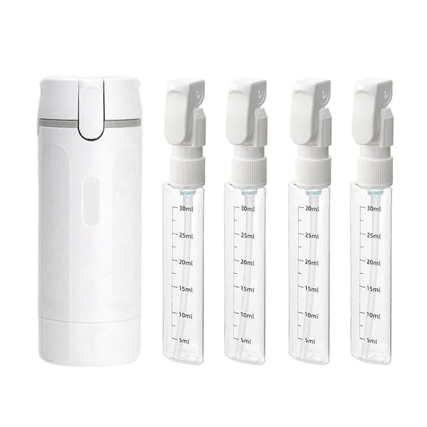 4 st/set reseflaskor – läckagesäkra påfyllningsbara toalettbehållare (30 ml)