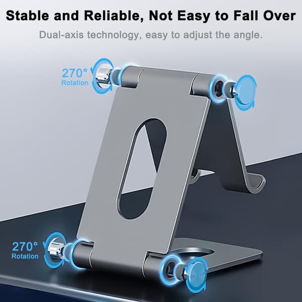 Skrivebordstelefonholder, foldbar holder i aluminiumslegering