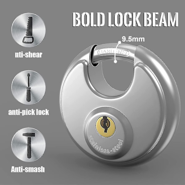 70mm Mindre Stål Skive Duty Pad Med 9,5mm Sle(2 Nøkler)