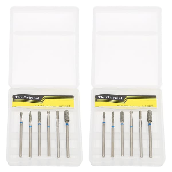 2-pack nagelfilset med diamantfilspetsar för manikyr