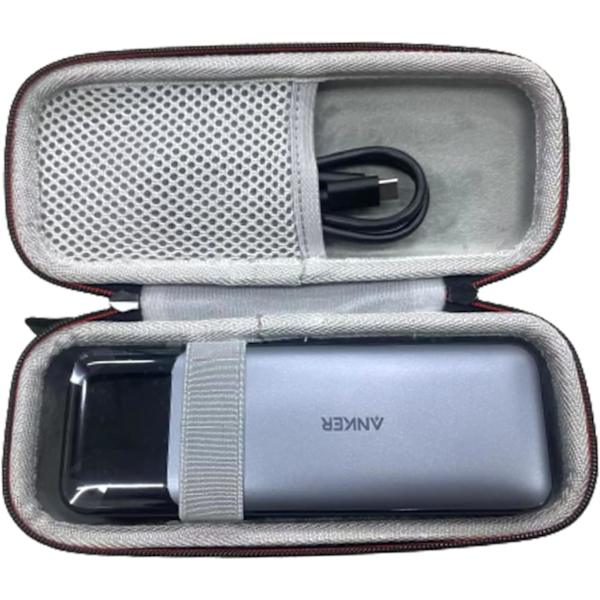 Bæreveske for Anker Power Bank 737 (PowerCore 24K), EVA Hard Travel Bag Box Kompatibel med Anker Prime 27,650mAh Power Bank (250W) & Tilbehør Black