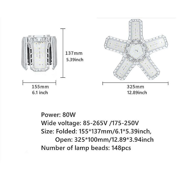 Spectrum 5+1 35w 72led Växtlampa för inomhusväxter Hydroponics,