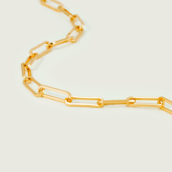 Armband för kvinnor 14K guldpläterad delikat kedja enkelt smycke sött för flickor Paperclip Chain S 2 Layer Satellite Chain