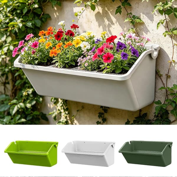 Grøn Vægurtepotte – Moderne Vertikalt Design – til Terrasse & Baghave White