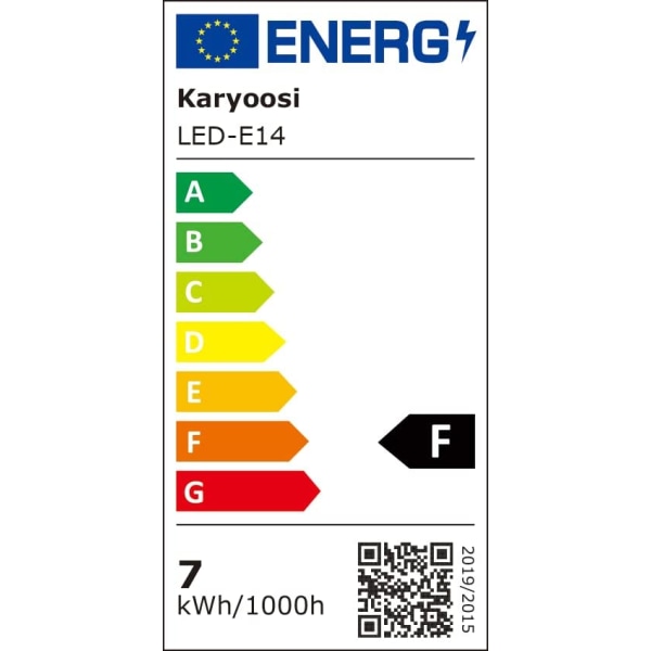 2 stk. E14 LED-pære, E14 LED-pære 7W, 60W halogenækvivalent, 820LM, kølig hvid 6000K, AC220-240V, ikke-dæmpbar, energibesparende pære, til