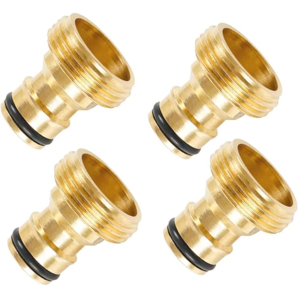 ces 3/4 tommer Universal Haneforbindelser, Messing Hanekobling, Hane-adapter, Husholdningskobling, til Blander, Rør-adapter 3/4 Inch (4 Pcs)