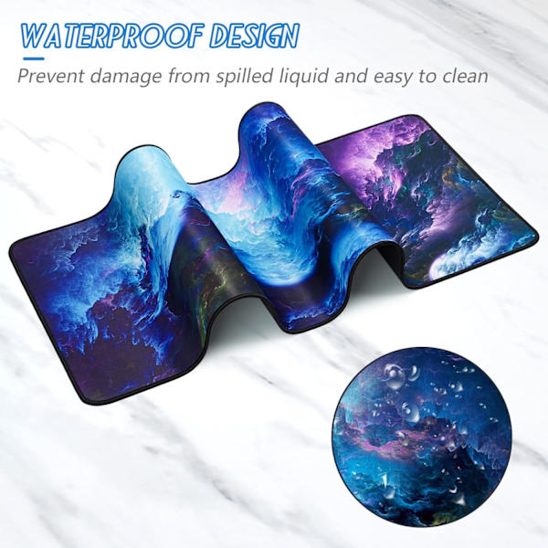 Musematte Gaming Stor Skrivebordsmatte (31,5 x 11,8 x 0,12 tommer) Vaskbar Musematte Bærbar PC-Skrivebordsmatte, Japansk Musematte med Sklisikker Gummibase, Utvid mouse pad Y14 XL