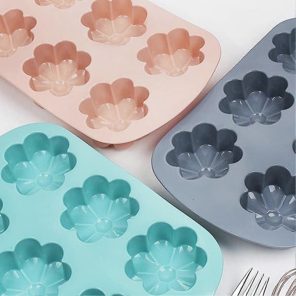 Non-Stick Blomster Silikoneform - til budding - til DIY Blue