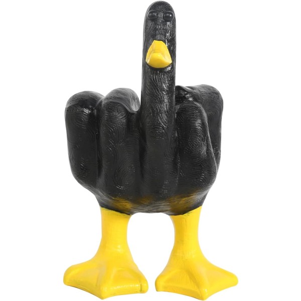 Finger Duck Resin Ornament, Sjov Middelfinger And Figur, Sjov Middelfinger And Statue Dekoration Middelfinger And-Anden Du Middel Fin