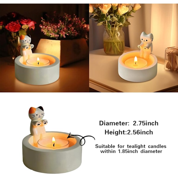 Kattung Ljusstake Värmande Tassar Katt Tealight Hållare Värmande Händer Rolig Djur Tealight Hållare (Inga Ljus) Söta Katt Tealight Hållare (Stil A Style a