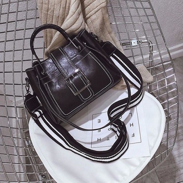 Damehåndtasker, messengertasker, skuldertasker, forretningsrejser, mode og enkelhed (mørkebrun)