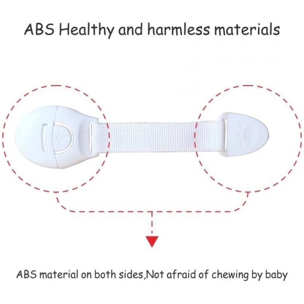 Barnsäkerhetslås Baby Säkerhetsskydd Kit - Barnlås för köksskåp - Lätt att installera Kylskåp Lådlås - Barnsäkerhetsskåp Pack of 04