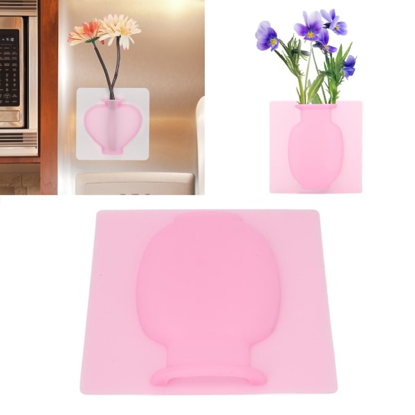 2 stk Genanvendelig vægmonteret blomstervase dekoration Silikone vase til hjemmekontor skønhedssalon