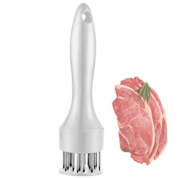 Köttklubba, rostfritt stål köttmörare nålverktyg, för biff, kyckling, fisk, fläsk, vit