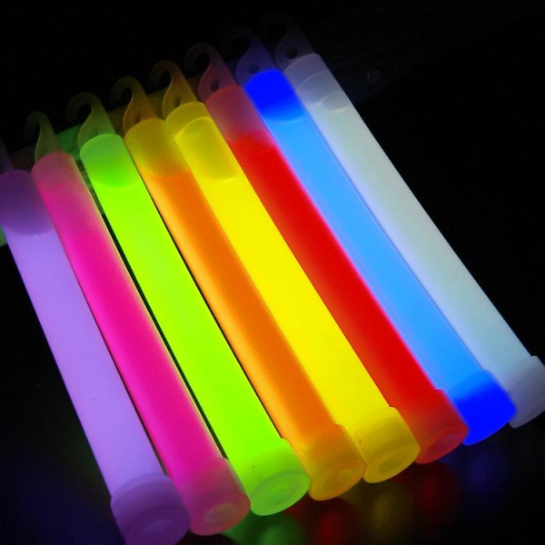 Glow Sticks, Neon UV-tillbehör för flickor, pojkar eller vuxna (8 st, slumpmässig färg)