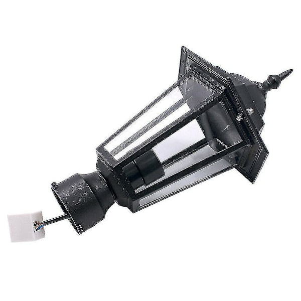Post Pole Light Udendørs Have Terrasse Indkørsel Gård Lanterne Lampe Sort Top