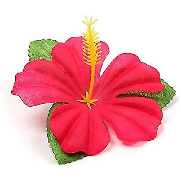 132 Hawaiian blomma konstgjorda blad 3 tropiska festdekorationer konstgjorda palmblad Hibiscus blommor