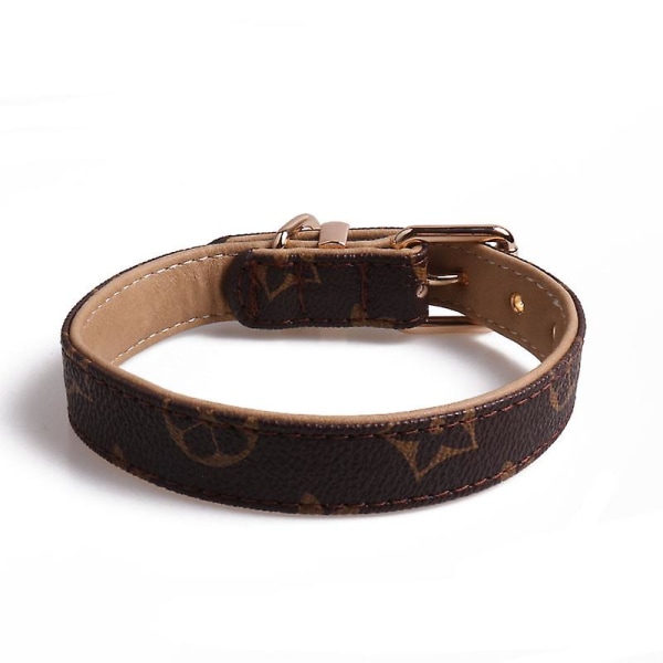 1 stk (brun modell) halsbåndsett, justerbar bandana for utendørs turer for katter og valper