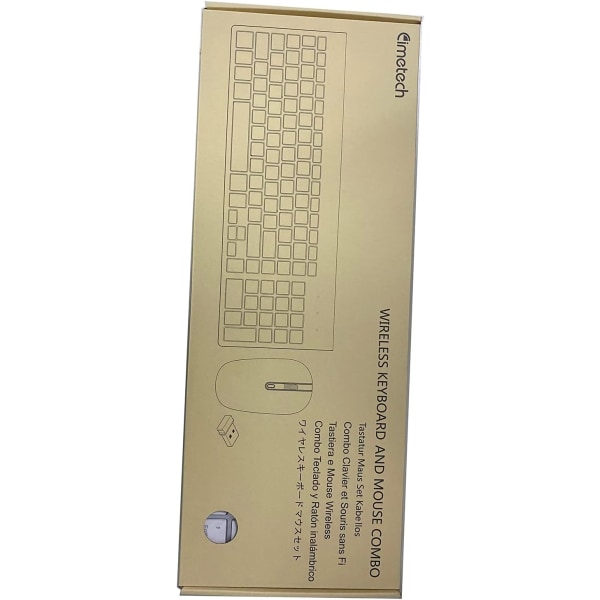 Tastatur- og musesett, 2,4G kompakt, slank QWERTY UK-layout USB-tastatur og trådløs, stille musekombinasjon med numerisk tastatur, ergonomisk, energisparende Black