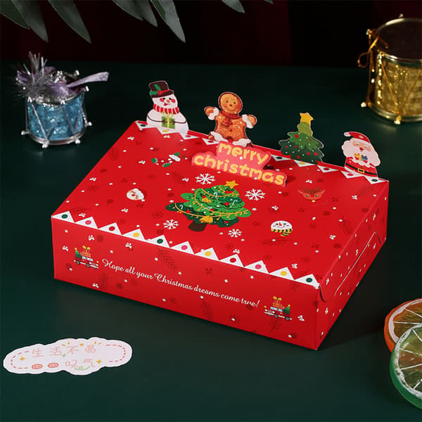 Kreativ jul tredimensionell kexlåda presentpris present jul papperslåda presentförpackning