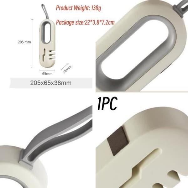 Knivslip - Kök - 4 i 1 - Ergonomisk - HIPS - Ljusgrå