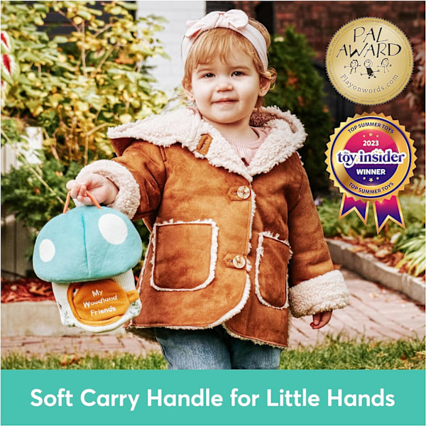 Baby Play Soft My Woodland Friends 5-osainen Pehmolelusetti Ratinan, Piipon ja Rypistysleluilla, Aistipeli Vauvoille ja Vastasyntyneille, 7.5u201d Woodland Friends