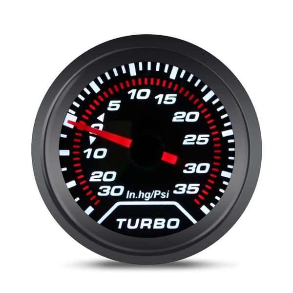 2\" 52mm Bilmotor Universal Psi Turbo Boost Måler Røykfarget Linse LED